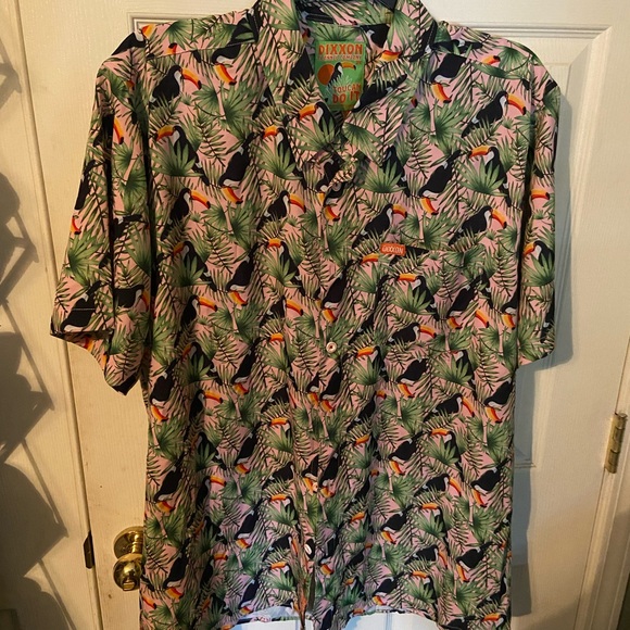 DIXXON Other - DIXXON Toucan Print Men's Shirt - Black and Green